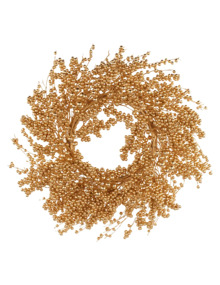 Corona bacche oro Ø 58 cm