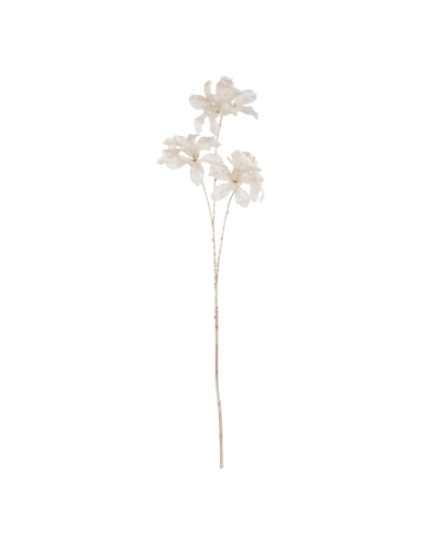 Ramo bauhinia bianco-oro h 96 cm