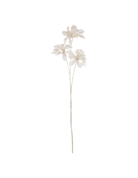 Ramo bauhinia bianco-oro h 96 cm