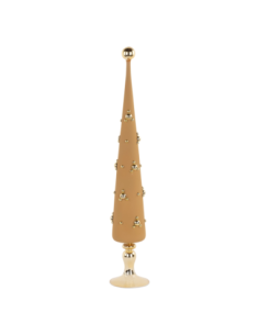 Alberello vetro beige-oro h 70 cm