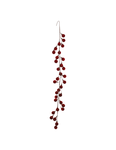 Fascio sfere velluto rosso L 170 cm