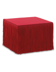 Alzata velluto frange bordeaux 25 x 25 x 18 cm