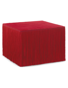 Alzata velluto frange bordeaux 35 x 35 x 25 cm