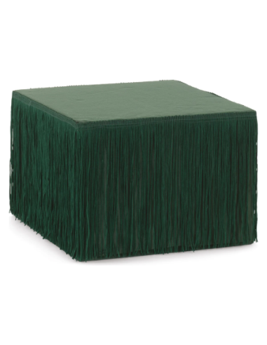 Alzata velluto frange verde 25 x 25 x 18 cm