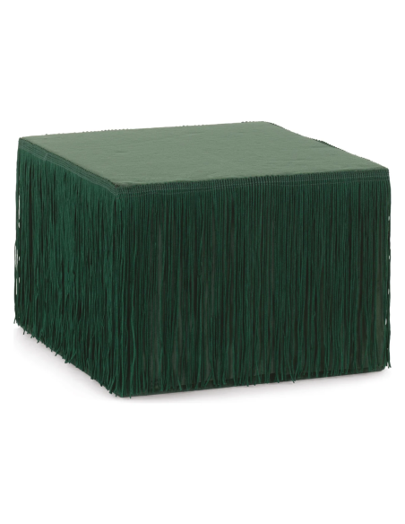 Alzata velluto frange verde 25 x 25 x 18 cm