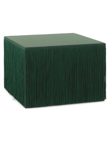 Alzata velluto frange verde 35 x 35 x 25 cm