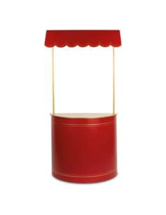 Chioschetto display natalizio rosso e oro h 210 cm