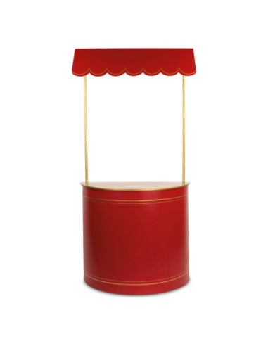 Chioschetto display natalizio rosso e oro h 210 cm