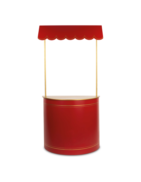 Chioschetto display natalizio rosso e oro h 210 cm