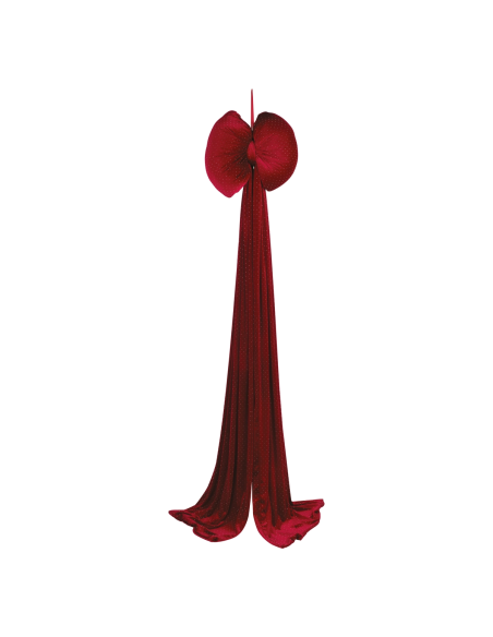 Maxi fiocco velluto bordeaux con strass 44 x 210 cm