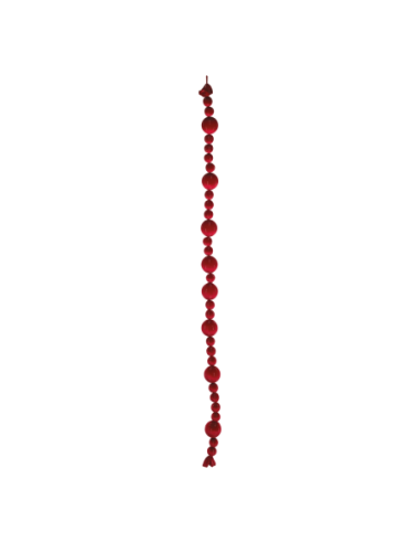 Filo sfere velluto bordeaux con strass L 205 cm