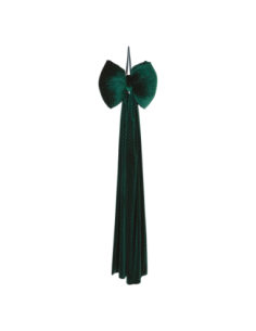 Maxi fiocco velluto verde con strass 33 x 130 cm