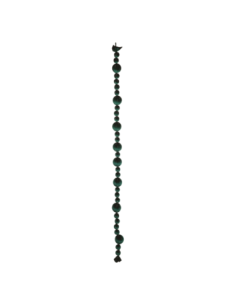 Filo sfere velluto verdi con strass L 205 cm