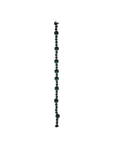 Filo sfere velluto verdi con strass L 205 cm