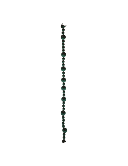 Filo sfere velluto verdi con strass L 205 cm