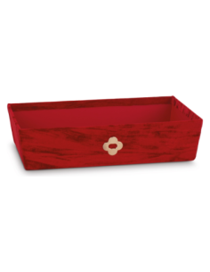 Vassoio rosso Royal Venice 34 x 20 x 8 cm