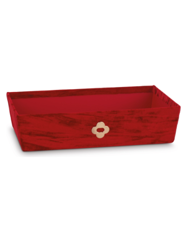 Vassoio rosso Royal Venice 34 x 20 x 8 cm