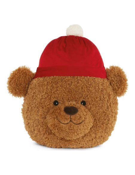 Cuscino Orsetto bouclé marrone 42 x 45 cm