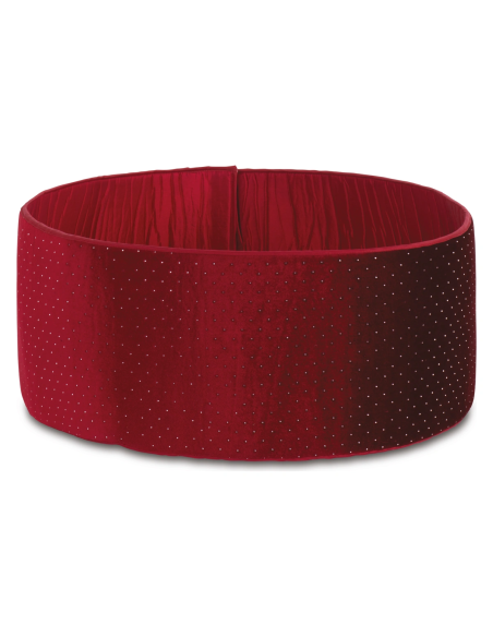 Copribase albero di Natale velluto bordeaux adattabile 188 x 24