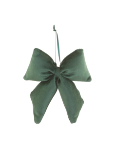 Fiocco velluto verde da appendere 12 x 15 cm