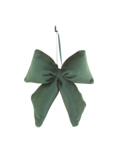 Fiocco velluto verde da appendere 12 x 15 cm