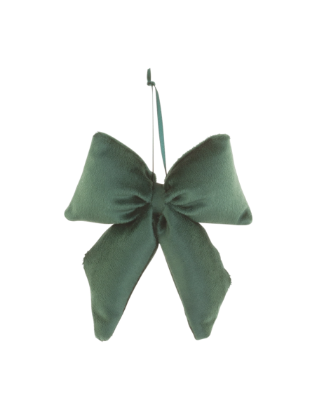 Fiocco velluto verde da appendere 12 x 15 cm