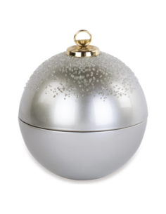 Candela profumata Cashmere Cinnamon in sfera di vetro argento Ø 17