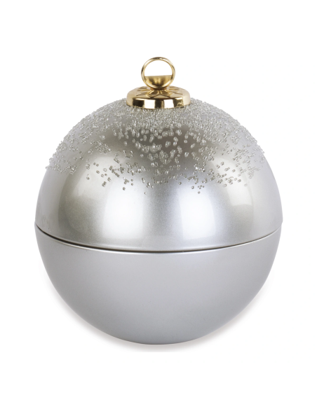 Candela profumata Cashmere Cinnamon in sfera di vetro argento Ø 17