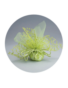 Doppio velo polycotton e velo fata Verde 25x25 cm