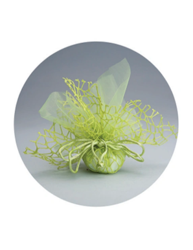 Doppio velo polycotton e velo fata Verde 25x25 cm