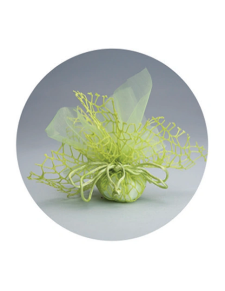 Doppio velo polycotton e velo fata Verde 25x25 cm