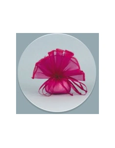 Fazzoletto doppio velo con tirante Fuxia diametro 24 cm
