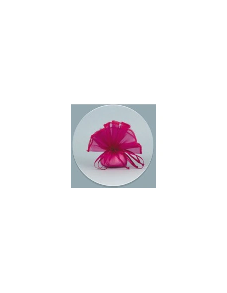 Fazzoletto doppio velo con tirante Fuxia diametro 24 cm