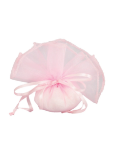 Fazzoletto doppio velo con tirante Rosa diametro 24 cm