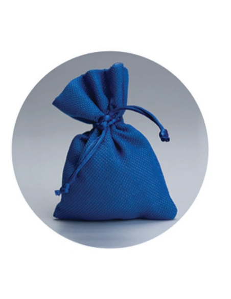 Sacchetto in juta con tirante Blu 9