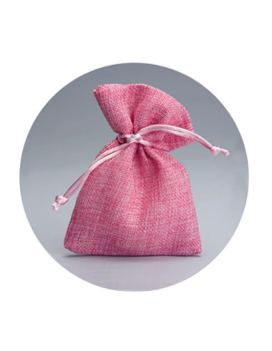 Sacchetto in juta con tirante Rosa 9