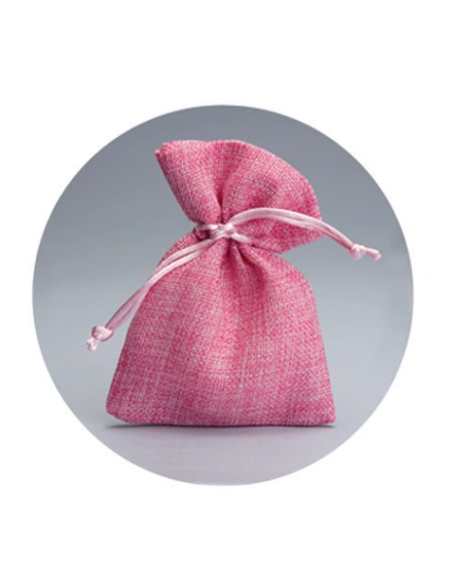 Sacchetto in juta con tirante Rosa 9