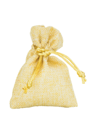 Sacchetto in stoffa con tirante Beige 8x10 cm
