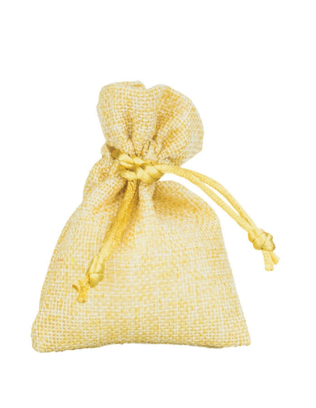 Sacchetto in stoffa con tirante Beige 8x10 cm