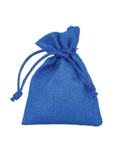 Sacchetto in stoffa con tirante Blu 8x10 cm