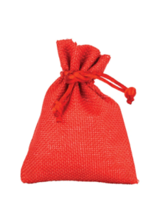 Sacchetto in stoffa con tirante Rosso 8x10 cm
