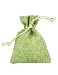 Sacchetto in stoffa con tirante Verde 8x10 cm