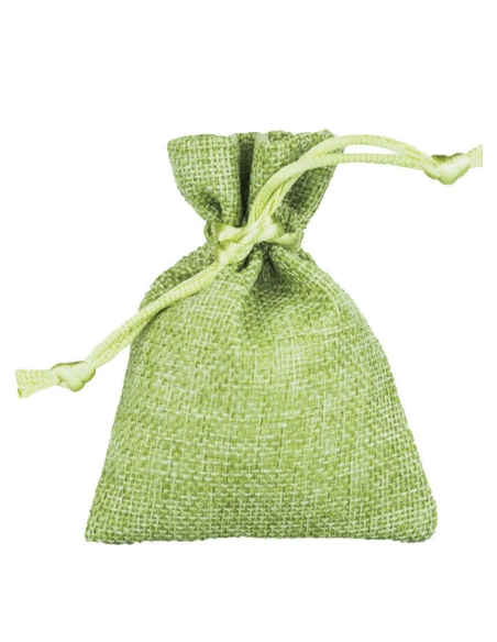 Sacchetto in stoffa con tirante Verde 8x10 cm
