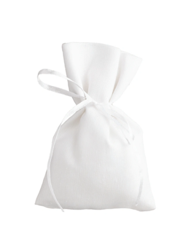 Sacchetto in stoffa Bianco 8x14 cm