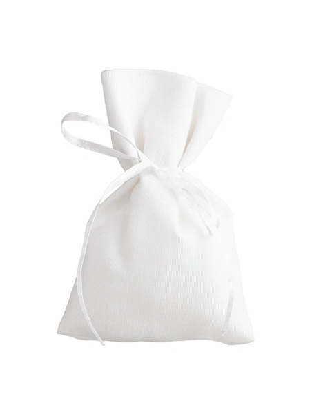 Sacchetto in stoffa Bianco 8x14 cm