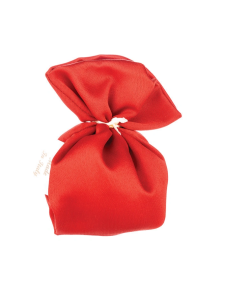 Sacchetto in raso a imbuto Rosso 6x13 cm