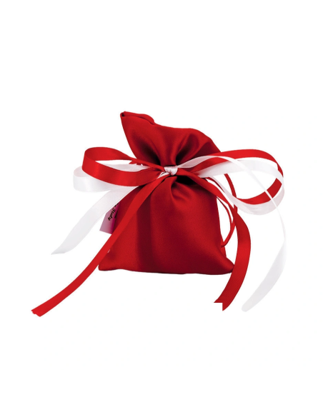 Sacchetto in raso con fiocco Rosso 10x14 cm
