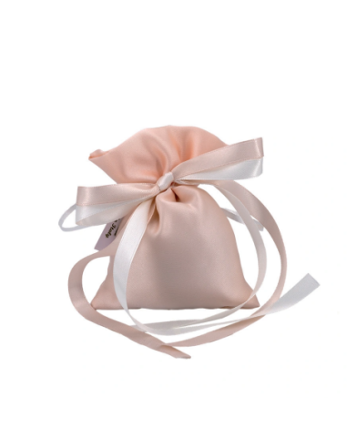 Sacchetto in raso con fiocco Skin 10x14 cm