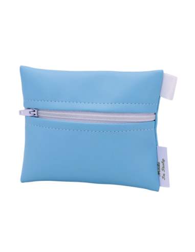 Bustina con zip Celeste 8