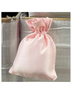 Sacchetto in raso con tirante Cipria 10x11 cm